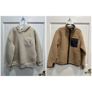 OLD NAVY Set Of 2 Winter Tops Hoodie Zip Up Sweatshirt BOYS SIZE 8 Pre Loved